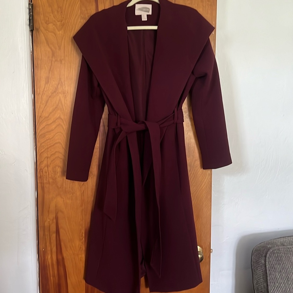 Forever 21 Burgundy trench coat